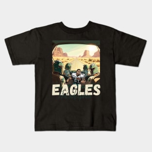 Philadelphia eagles football player graphic design cartoon style beautiful artwork Kids T-Shirt